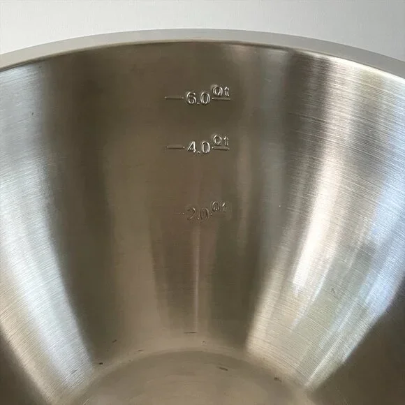 Wolfgang Puck Stainless Steel Mixing Bowls Set of 4: 6qt 4qt 2qt 1qt Nesting - Picture 3 of 7